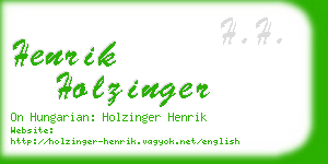 henrik holzinger business card